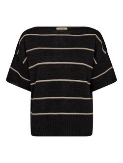 MOS MOSH Arlen Stripe Knit Top, Black, Black