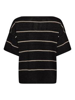 MOS MOSH Arlen Stripe Knit Top, Black - view 2, Black