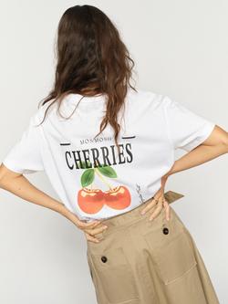 MOS MOSH Lai Cherry Graphic T-Shirt, White - view 2, White