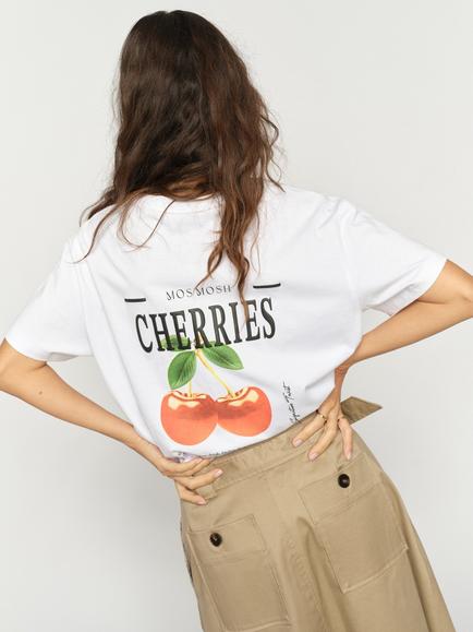 MOS MOSH Lai Cherry Graphic T-Shirt, White - view 2, White