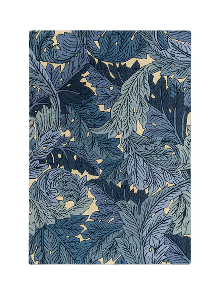 Morris & Co. Acanthus Outdoor Rug, Indigo, Indigo