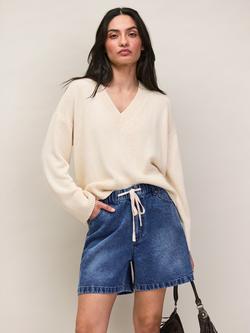 Ro&Zo V-Neck Jumper, Natural - view 2, Natural
