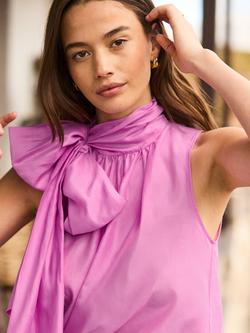 Ro&Zo Bow Detail Sleeveless Top - view 2, Pink