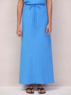 Ro&Zo Bias Cut Maxi Skirt, Blue - view 2, Blue