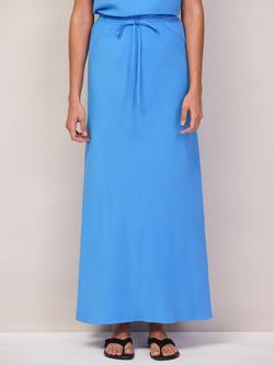 Ro&Zo Petite Bias Cut Maxi Skirt, Blue - view 2, Blue