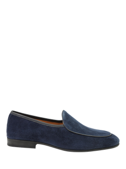Jones Bootmaker Royce Suede Loafers, Blue