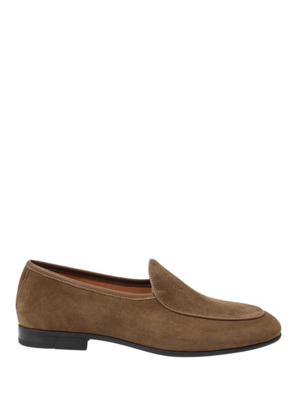 Jones Bootmaker Royce Suede Loafers, Light Brown