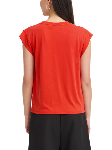 ICHI Lisken Relaxed Fit T-Shirt - view 2, Fiery Red