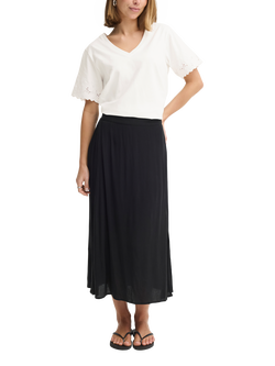 ICHI Mimmie Eyelet Sleeve T-Shirt, Cloud Dancer - view 2, Cloud Dancer