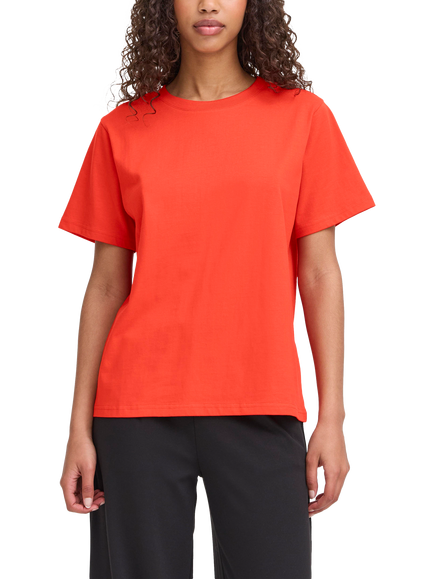ICHI Palmer Loose Fit T-Shirt, Fiery Red, Fiery Red