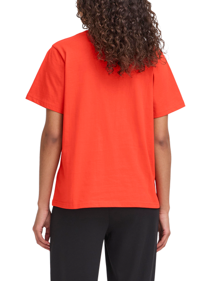 ICHI Palmer Loose Fit T-Shirt, Fiery Red - view 2, Fiery Red
