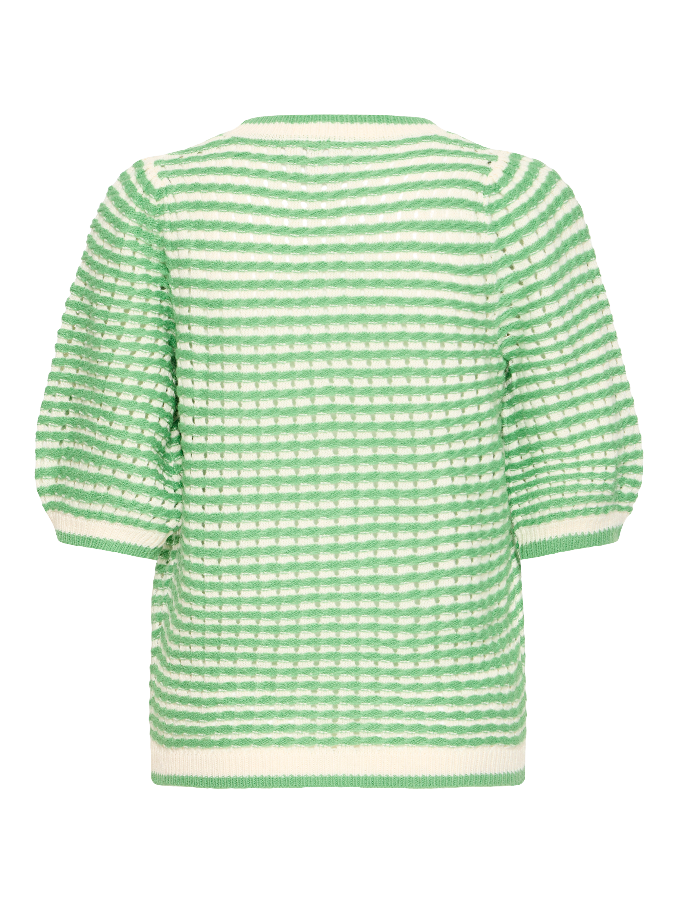 ICHI Ardina Textured Puff Sleeve Cardigan, Birch Greenbriar
