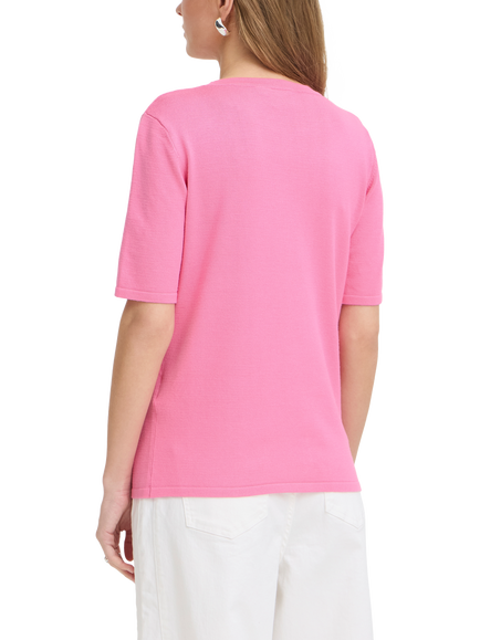 ICHI Luls Short Sleeve Jumper, Wild Orchid - view 2, Wild Orchid