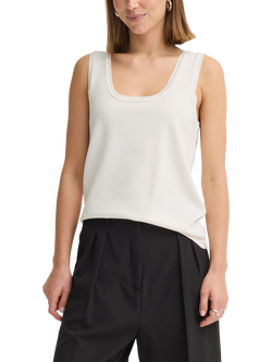 ICHI Luls Scoop Neck Knit Vest Top, Birch, Birch