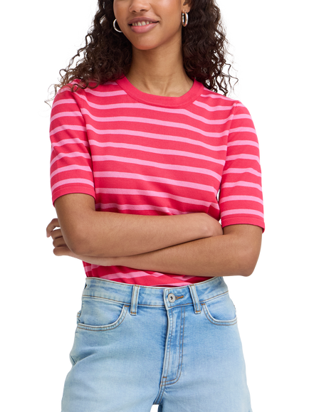 ICHI Luls Stripe T-Shirt, Azalea Pink, Azalea Pink