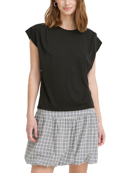 ICHI Lisken Relaxed Fit T-Shirt, Black
