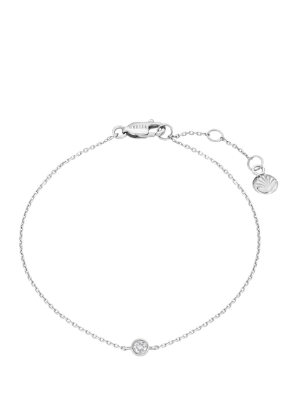 Orelia LUXE Classic Crystal Stationed Bracelet, Silver/White, Silver/White