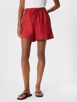 Whistles Linen Shorts, Red, Red