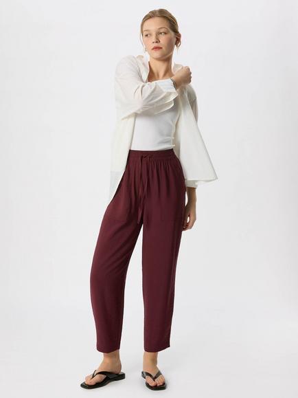 Whistles Relaxed Tie Waist Joggers xxx containing LENZING™ ECOVERO™ Viscose, Fig, Fig