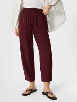Whistles Relaxed Tie Waist Joggers xxx containing LENZING™ ECOVERO™ Viscose, Fig - view 2, Fig
