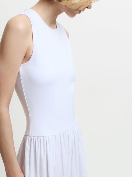 French Connection Kayle Jia Mix Ric Rac Tiered Dress, White - view 2, White