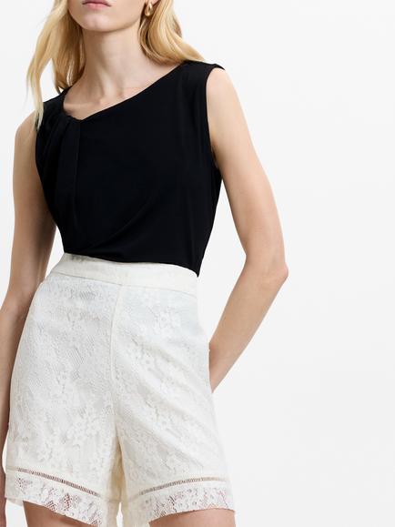 French Connection Zoe Lace Shorts, Porcelain Cream - view 2, Porcelain Cream