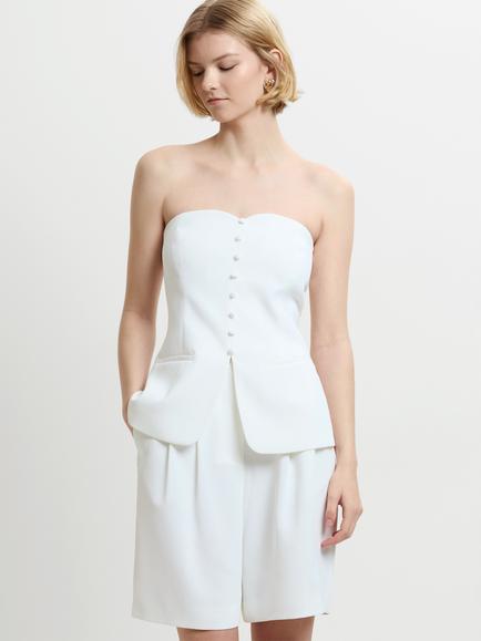 French Connection Harrie Suit Top, Summer White, Summer White