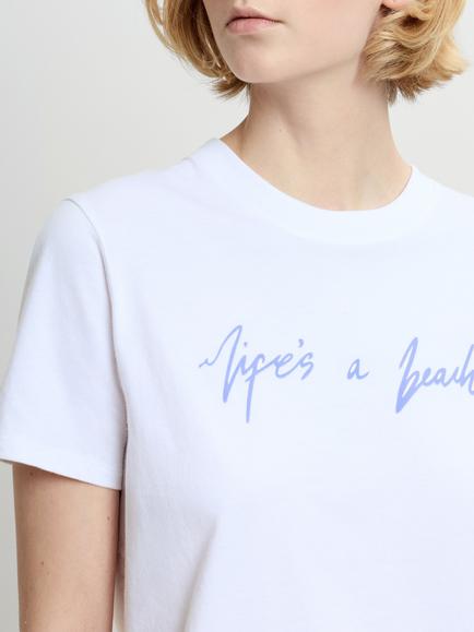 French Connection Life's A Beach Cotton T-Shirt, White - view 2, White