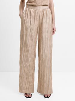French Connection Novie Wide Leg Trousers, Warm Neutral - view 2, Warm Neutral