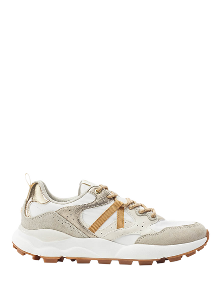 Moda in Pelle Blainey Lace Up Trainers, Off White/Multi, Off White/Multi