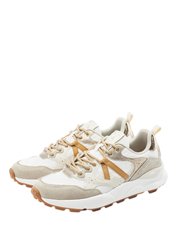 Moda in Pelle Blainey Lace Up Trainers, Off White/Multi - view 2, Off White/Multi