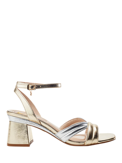 Moda in Pelle Madelia Block Heel Sandals, Gold, Gold