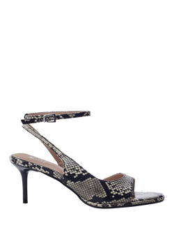 Moda in Pelle Manella Snake Print Cut Out Sandals, Grey, Grey