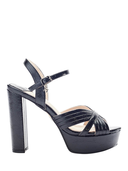 Moda in Pelle Mardonia Block Heel Platform Sandals, Black, Black