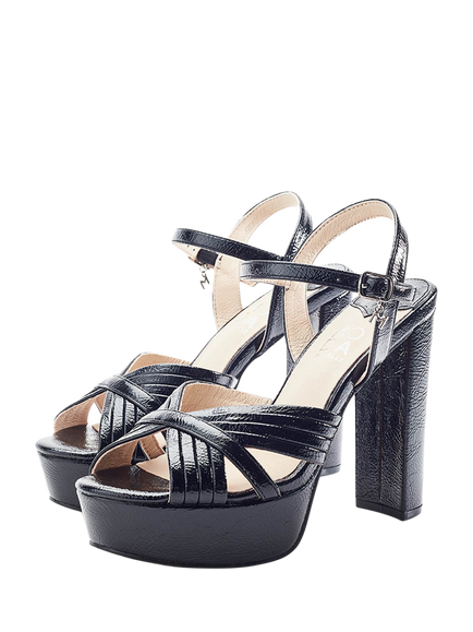 Moda in Pelle Mardonia Block Heel Platform Sandals, Black - view 2, Black