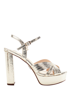 Moda in Pelle Mardonia Block Heel Platform Sandals, Gold, Gold