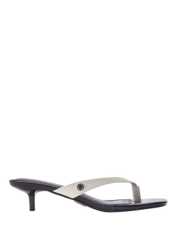 Moda in Pelle Melodi Kitten Heel Toe Post Sandals, Monochrome, Monochrome