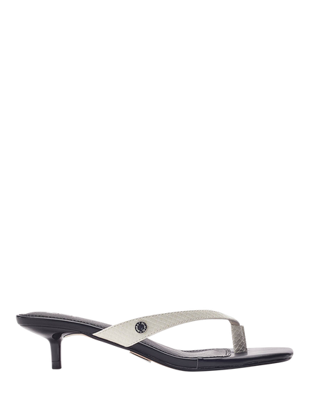 Moda in Pelle Melodi Kitten Heel Toe Post Sandals, Monochrome, Monochrome