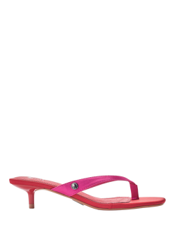 Moda in Pelle Melodi Kitten Heel Toe Post Sandals, Pink, Pink