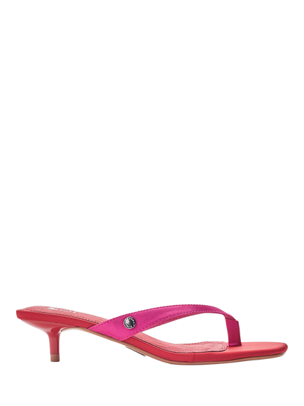 Moda in Pelle Melodi Kitten Heel Toe Post Sandals, Pink, Pink