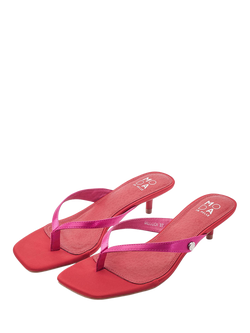 Moda in Pelle Melodi Kitten Heel Toe Post Sandals, Pink - view 2, Pink