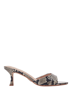 Moda in Pelle Minka Kitten Heel Mule Sandals, Grey, Grey