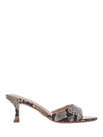 Moda in Pelle Minka Kitten Heel Mule Sandals, Grey, Grey