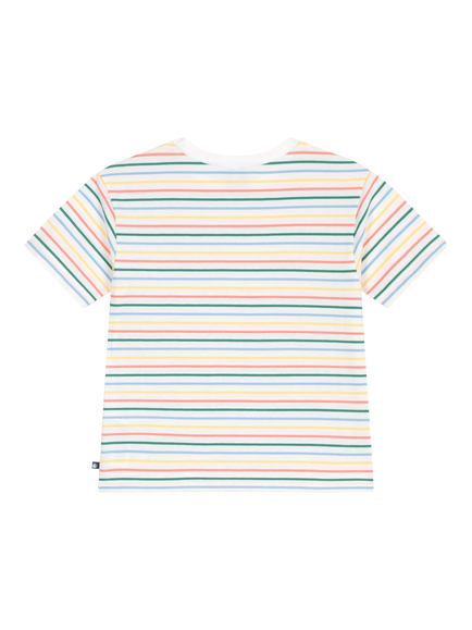 Petit Bateau Kids' Striped T-Shirt, Cream - view 2, Cream
