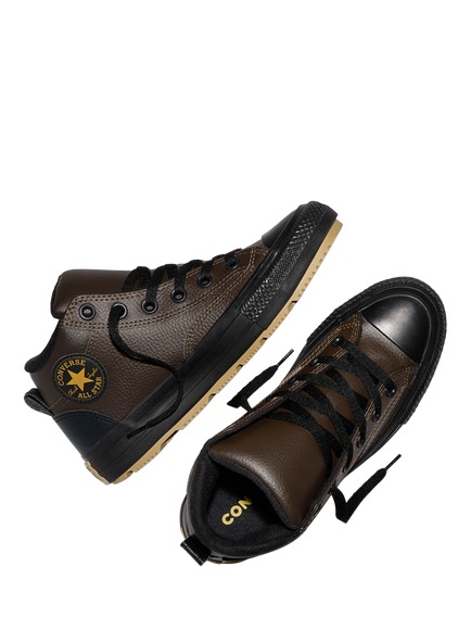 Converse Kids' Chuck All Stars Leather Trainers, Black - view 2, Black