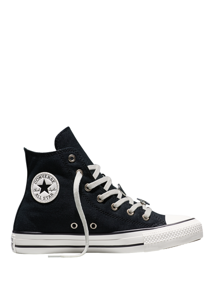 Converse Kids' Chuck All Star Lace-Up Trainers, Bl/Wh/Slvr, Bl/Wh/Slvr
