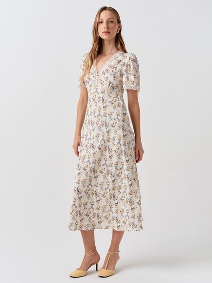 Ghost Belle Dress - view 2, Ivory Ditsy