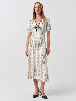 Ghost Maryam Dress, Ivory/Multi, Ivory/Multi