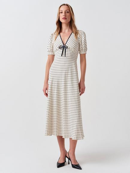 Ghost Maryam Dress, Ivory/Multi, Ivory/Multi