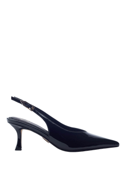 Moda in Pelle Gallia Pointed Toe Slingback Court Shoes, Black
